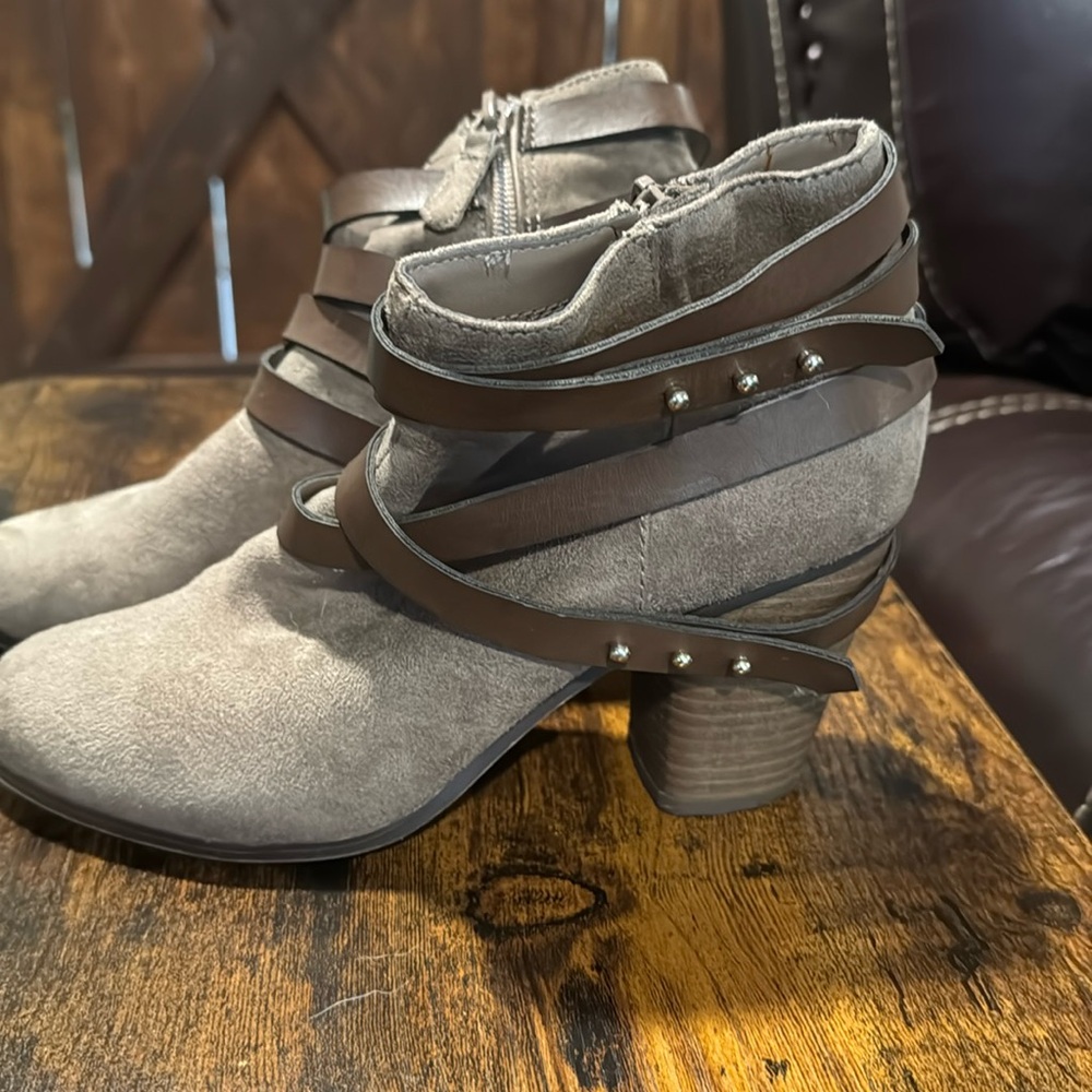 Material Girl moto ankle booties